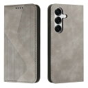 LODROC Galaxy S25 ケース 手帳型 SC-51F ギャラクシー S25 財布型 カバー docomo SC-51F LODROC スマホケース スタンド機能 カードポケット収納 耐衝撃 Samsung Galaxy S25 (SC-51F) 適応6.2インチ ケース 手帳型 - グレー