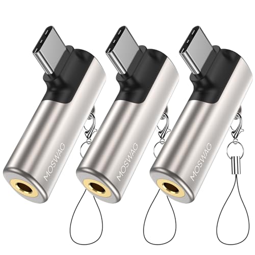 MOSWAG USB Cから3.5mmジャックアダプタ、タイプCから3.5mmヘッドフォン補助デジタルオーディオヘッド..