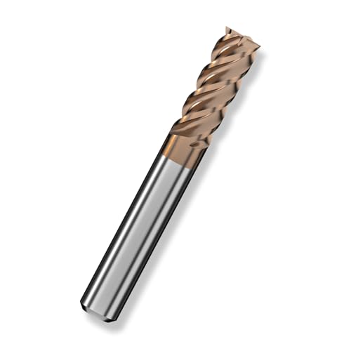 Cleqee スクエア エンドミル 刃径10mm × 刃長25mm × 全長75mm × 軸径10mm 4枚刃 TiAlNコート 超硬 スクエア エンドミル 加...