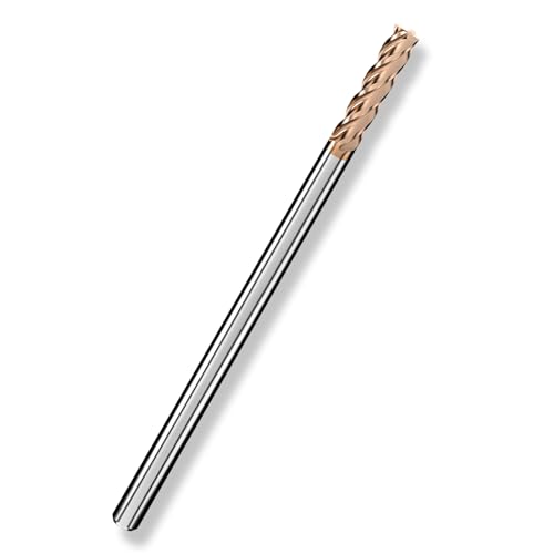 Cleqee スクエア エンドミル 刃径4mm × 刃長12mm × 全長75mm × 軸径4mm 4枚刃 TiAlNコート 超硬 スクエア エンドミル 加工用...