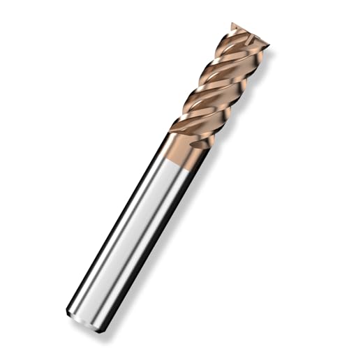 Cleqee スクエア エンドミル 刃径8mm × 刃長20mm × 全長60mm × 軸径8mm 4枚刃 TiAlNコート 超硬 スクエア エンドミル 加工用...