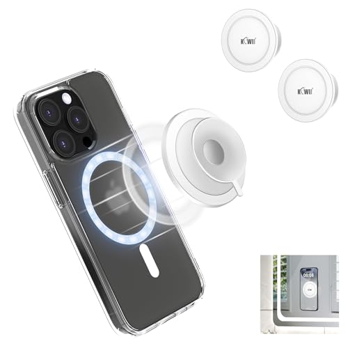 KIWIFOTOS 吸盤式 スマホグリップ 2枚セット Magsafe対応 マグネット式 電話ホルダー 強力吸盤 iPhone ..