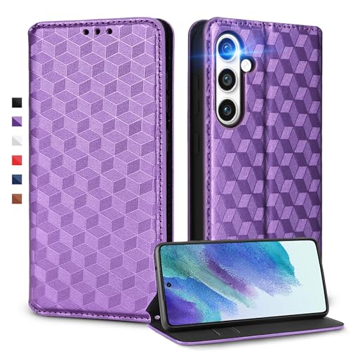 UnivoColors Galaxy S23 FE(SCG24 au) 手帳型ケース 高級合皮 カード収納 マグネット開閉 スタンド機能 ストラップホール付き TPUソフトバンパー 全面保護 カメラ保護 衝撃吸収 ビジネス おしゃれ カバー(ムラサキ) UnivoColors Galaxy S23 FE(SCG24 au) 手帳型ケース 高級合皮 カード収納 マグネット開閉 スタンド機能 ストラップホール付き TPUソフトバンパー 全面保護 カメラ保護 衝撃吸収 ビジネス おしゃれ カバー(ムラサキ)