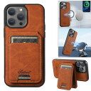 JCGOOD iPhone 14 Pro Max ケース MagSafe対応 いphone14 Pro Max ケース 背面magsafe カード ケース付き 分離式 マグセーフ ワイヤレス充電対応 カード収納 アイフォン14 プロマックス カバー スタンド機能 背面カード入れ 革 レザー スマホケース 耐衝撃保護 携帯ケース ア