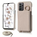 Galaxy A23 5G ケース 手帳型 女性 おしゃれ ギャラクシ SC-56C スマートケース 軽量薄型 シンプル ギャラクシー A23 E 携帯ケース 韓国 肩掛け 斜めがけ ストラップ SCG18 カバー 背面カードポケット 耐衝撃 Samsung A23 5.8 インチ 対応 スマホカバー ミラー 化粧鏡付き 横