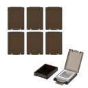 KIWIFOTOS 6枚セット 1枚収納 XQD CFexpress Type-B カードケース メモリーカードケース クリアケース XQDカードケース カード保護ボックス 薄型 軽量 防滴 防塵 携帯便利 透明の黒(2)