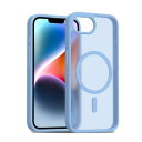 iPhone 16e ケース MagSafe対応 耐衝撃 半透明 マグネット搭載 PC 軽量 薄型 米軍MIL規格 ワイヤレス充電対応 スマホケース EUMADOVE (ファーピークブルー, iPhone 16e)