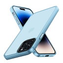 COSOIK iPhone 14 Pro max 用 ケース 耐衝撃 滑り止め 指紋防止 米軍MIL規格 マット仕上げ ストラップホール付き SGS認証 黄変防止 耐久性 カバー ワイヤレス充電対応 アイフォン 14 Pro max 用 6.7 インチ ケース ライトブルー