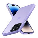 COSOIK iPhone 14 Pro 用 ケース 耐衝撃 滑り止め 指紋防止 米軍MIL規格 マット仕上げ ストラップホール付き SGS認証 黄変防止 耐久性 カバー ワイヤレス充電対応 アイフォンいphone 14 Pro 用 6.1 インチ ケース ライトパープル