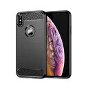 iPhone XS 用 ケース TPU素材 柔軟 薄型 耐衝撃 耐久性の高い 耐摩擦 防汚 指紋防止 米軍MIL規格 ワイヤレス充電対応 スマホカバー EUMADOVE (ブラックソフトケース, iPhone XS)