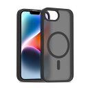 iPhone 16e ケース MagSafe対応 耐衝撃 半透明 マグネット搭載 PC 軽量 薄型 米軍MIL規格 ワイヤレス充電対応 スマホケース EUMADOVE (ライトブラック, iPhone 16e)