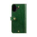 HANATORA iPhone16Plus ケース 手帳型 本革 スマホケース スマホ スタンド ストラップ 付き イタリアンレザー ギフト マグネットなし グリーン PN-16Plus-Green 父の日ギフト 父の日 ギフト 誕生日 人気商品 お父さん 服 30代 40代 50代 60代 70代