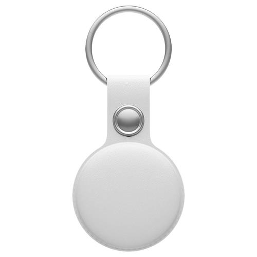 For MiLi スマートタグ/LifeTag ケース  高級PU レザー キーホルダー キーリング付き 全面保護 耐衝撃 落下防止 紛失防止 便利 軽量 おしゃれ 鍵ファインダー キー・ペット・鞄など対応(ホワイト)