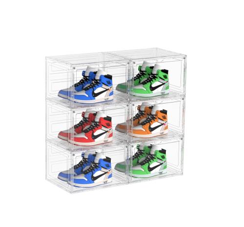 Findbetter シューズボックス 6個セット大容量収納ボックス 磁石開閉扉スニーカーボックス 小物文房具..