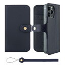 HANATORA iPhone13Pro ケース 手帳型 本革 スマホケース スマホ スタンド ストラップ 付き シュリンクカーフレザー ギフト ベルトあり マ...