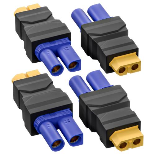 Cleqee XT60-EC5 変換アダプター 4個セット XT60メス-