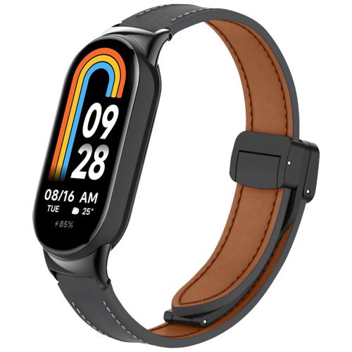 '[SeGinn] 가죽 밴드 Xiaomi Smart Band 10 / Xiaomi Smart Band 9 / Mi 8 대응 교환 밴드 가죽 자기 버클 부착 고급 샤오미 스마트 밴드 10/9/8 교환 벨트 간단 설치 비즈니스 경량 사이즈 조절 가능 컴파티블 xiaomi band 10/9/8