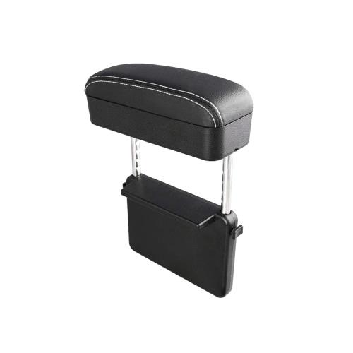 RUIYA日産Nissan 汎用 アームレストサポート対応 肘掛け コンソールボックス アームレスト収納ボックス 車用アームレスト 隙間アームレスト 車用収納ポケット 全グレード (黒（白ステッチ）)