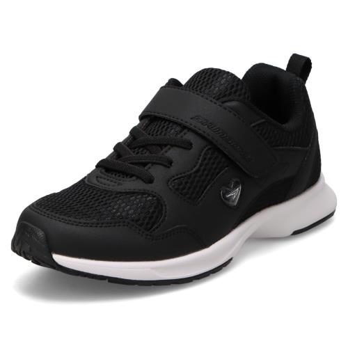 [シュンソク] スニーカー キッズ 女の子 白 黒 通学靴 軽量 15~24.5cm 2E LEJ 8360 ブラック 20.0 cm