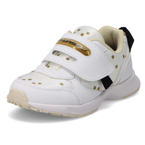 [シュンソク] スニーカー キッズ 男の子 女の子 子供靴 幅広 軽量 15~21cm 3E SJC 2290 2300 ホワイト 18.0 cm