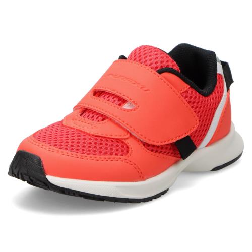 [シュンソク] スニーカー キッズ 男の子 女の子 子供靴 幅広 軽量 15~21cm 3E SJC 2290 2300 オレンジ 18.0 cm(4)