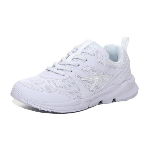 Sneakers - [シュンソク] スニーカー スリッポン キッズ 子供靴 幅広 軽量 17.5~25cm 3E SJJ 2010 ホワイト/ホワイト 21.0 cm