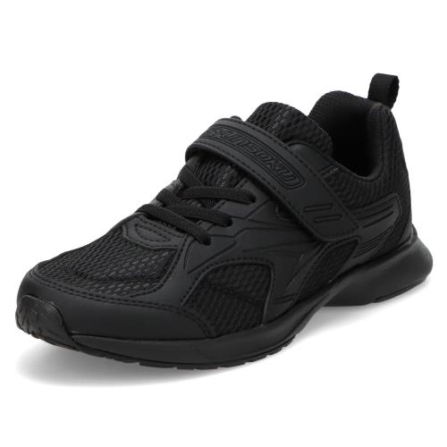 [シュンソク] スニーカー キッズ 男の子 女の子 白 黒 通学靴 軽量 15~27cm 2E SJJ 1950 ブラック/ブラック 23.5 cm