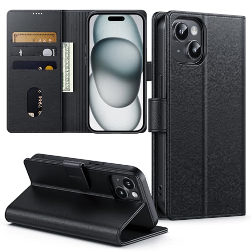 NIMASO iPhone 15 ケース 手帳型 財布型 PUレザーケース 携帯カバー カード収納 全面保護 耐衝撃 スタンド機能 マグネット式 スマホケース ストラップホール付き アイフォン （6.1インチ）対応 （雅革シリーズ） NSC25E1608