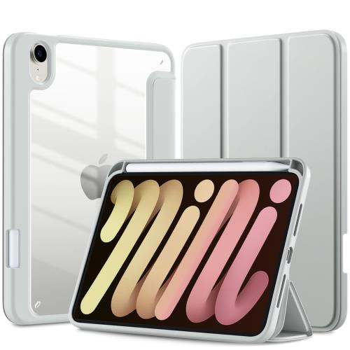 Maledan 対応iPad Mini7 ケース 2024 - 対応iPad mini A17Pro ケース 8.3インチ 軽量 耐衝撃 ペンシル収納 ワイヤレス充電機能 TPU素材 シルク手触り オートスリープ/ウェイク機能 三つ折り スタンド 対応iPad Mini 7世代 ケース