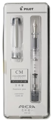 PILOT 万年筆 プレラ PRERA 色彩逢い CM カリグラフィ 透明ブラック PFPR1TBCM