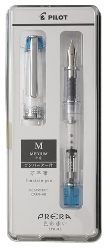 PILOT 万年筆 プレラ PRERA 色彩逢い M 中字 透明ライトブルー PFPR1TLBM