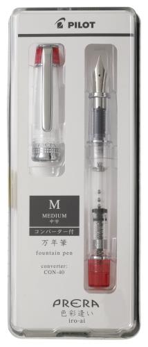 PILOT 万年筆 プレラ PRERA 色彩逢い M 中字 透明レッド PFPR1TRM