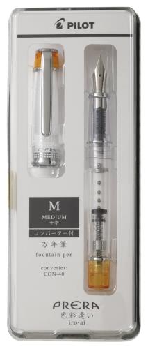 PILOT 万年筆 プレラ PRERA 色彩逢い M 中字 透明オレンジ PFPR1TOM