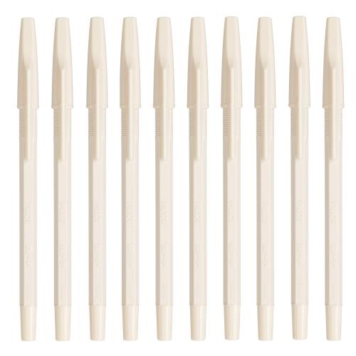 PILOT - PILOT ボールペン スーパーP 0.7mm ホワイト／黒インキ 10本 BPP10WFB