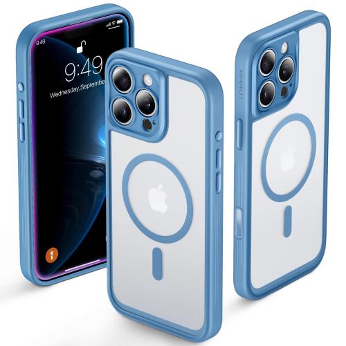 Maledan iPhone 16 pro max ケース MagSafe対応 カメラコントロール カメラ保護 黄変防止 米軍MIL規格 マグネット搭載 いphone16promax ケース 超薄型 耐衝撃 傷防止 全面保護 滑り止め 指紋防止 マグセーフ ワイヤレス充電対応 半透明PC背面 マット仕上げ 高耐久性 iPhone16