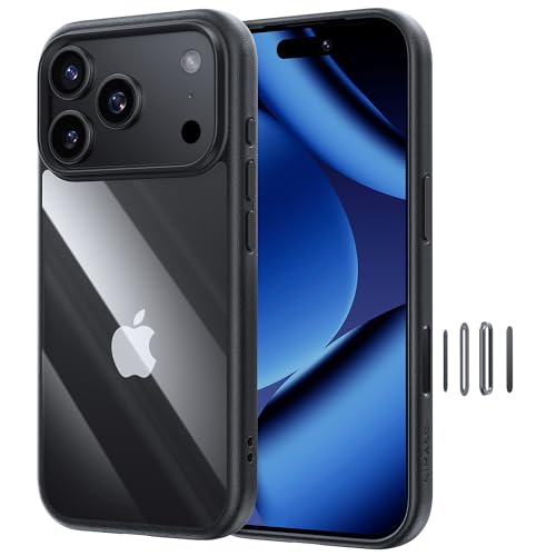 NIMASO iPhone 17 Pro Max 用 ケース クリア 黄変防止 耐衝撃 米軍MIL規格 SGS認証 PC背面 カメラコントロールカバー付き いPhone17 Pro Max対応 傷つけ防止 超薄型 軽量 ワイヤレス充電対応 ストラップホール付き アイフォン 17 プロマックス対応（6.9インチ）スマホケース