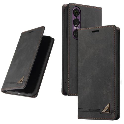 Rakuten - UnivoColors Sony Xperia 1VII(SO-51F/SOG15) 手帳型ケース 高級合皮 スタンド機能 カード収納 マグネット式 TPUソフトカバー 全面保護 カメラ保護 衝撃吸収 RFIDブロッキング おしゃれ カバー(ブラック)