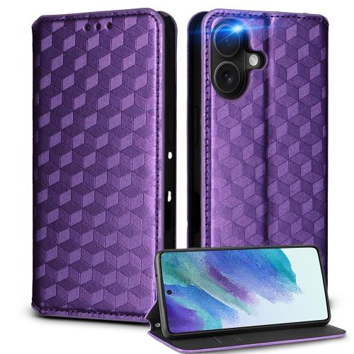 UnivoColors iPhone 17 対応手帳型ケース 高級合皮 カード収納 マグネット開閉 スタンド機能 ストラップホール付き TPUソフトバンパー 全面保護 カメラ保護 衝撃吸収 ビジネス おしゃれ カバー(ムラサキ)