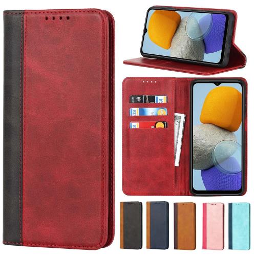 AQUOS Wish/Wish2 ケース 手帳型 ウィッシュ2 SH-M20 財布型 カバー SH-51Cウィッシュ 2ドコモ スマホケースA104SH 携帯カバー SHG06 Jaorty内蔵マグネット PU革 カード収納 耐衝撃 スタンド機能-レッド + ブラック