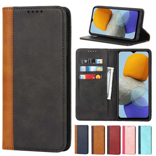 乐天商城 - AQUOS Wish/Wish2 ケース 手帳型 ウィッシュ2 SH-M20 財布型 カバー SH-51Cウィッシュ 2ドコモ スマホケースA104SH 携帯カバー SHG06 Jaorty内蔵マグネット PU革 カード収納 耐衝撃 スタンド機能-ブラック+ ライトブラウン