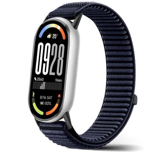 Rakuten - [SeGinn] Xiaomi Smart Band 10 / Xiaomi Smart Band 9 / Mi 8 交換バンド ベルクロデザイン ナイロン製 シャオミ スマートバンド10/9/8 編組バンド 柔らかい 弾力性 肌にやさしい 柔らかく快適 マジックテープ 軽量 xiaomi band 10/9/8 用替えベルト ブルー