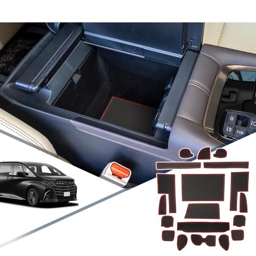RUIYAトヨタ 新型 アルファード ヴェルファイア 40系 専用 滑り止めマット 40アルファード インテリア ドアポケット ラバー ゴムマット ラバープレート 40ヴェルファ・(2)