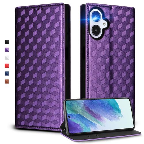 UnivoColors Galaxy A25 5G(SC-53F/SCG33) 対応手帳型ケース 高級合皮 カード収納 マグネット開閉 スタンド機能 ストラップホール付き TPUソフトバンパー 全面保護 カメラ保護 衝撃吸収 ビジネス おしゃれ カバー(ムラサキ)