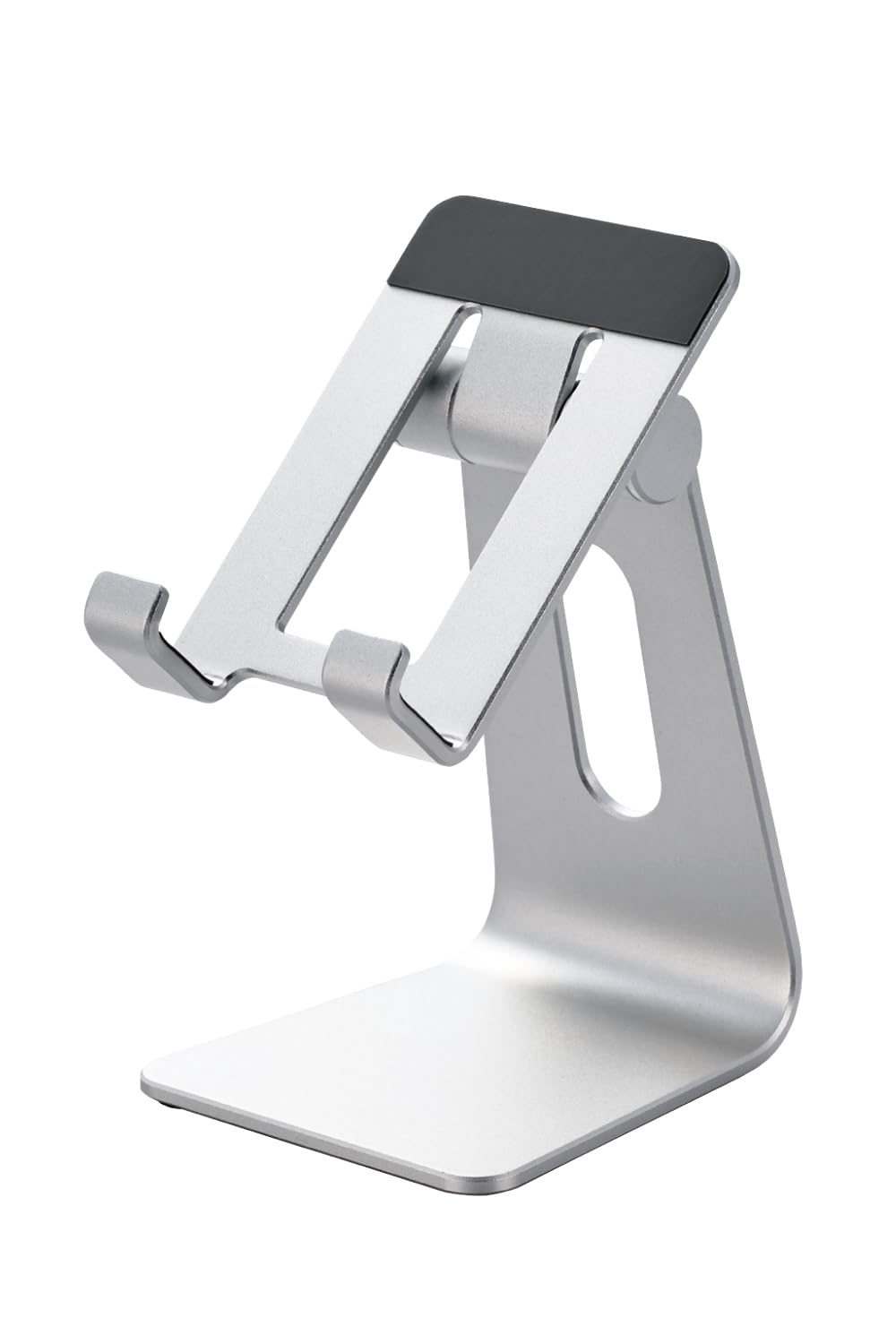 エレコム スマホスタンド 卓上 アルミ素材 角度調節可能 ケーブルホール付 4.6～6.9インチ対応 iPhone Android NINTENDO SWITCH その他各種対応 シルバー PWDSCHAL2SV