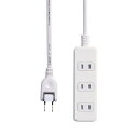 エレコム 電源タップ 4個口 スイングプラグ ほこり防止シャッター付 1m ホワイト T-TST02-22410WH(2)