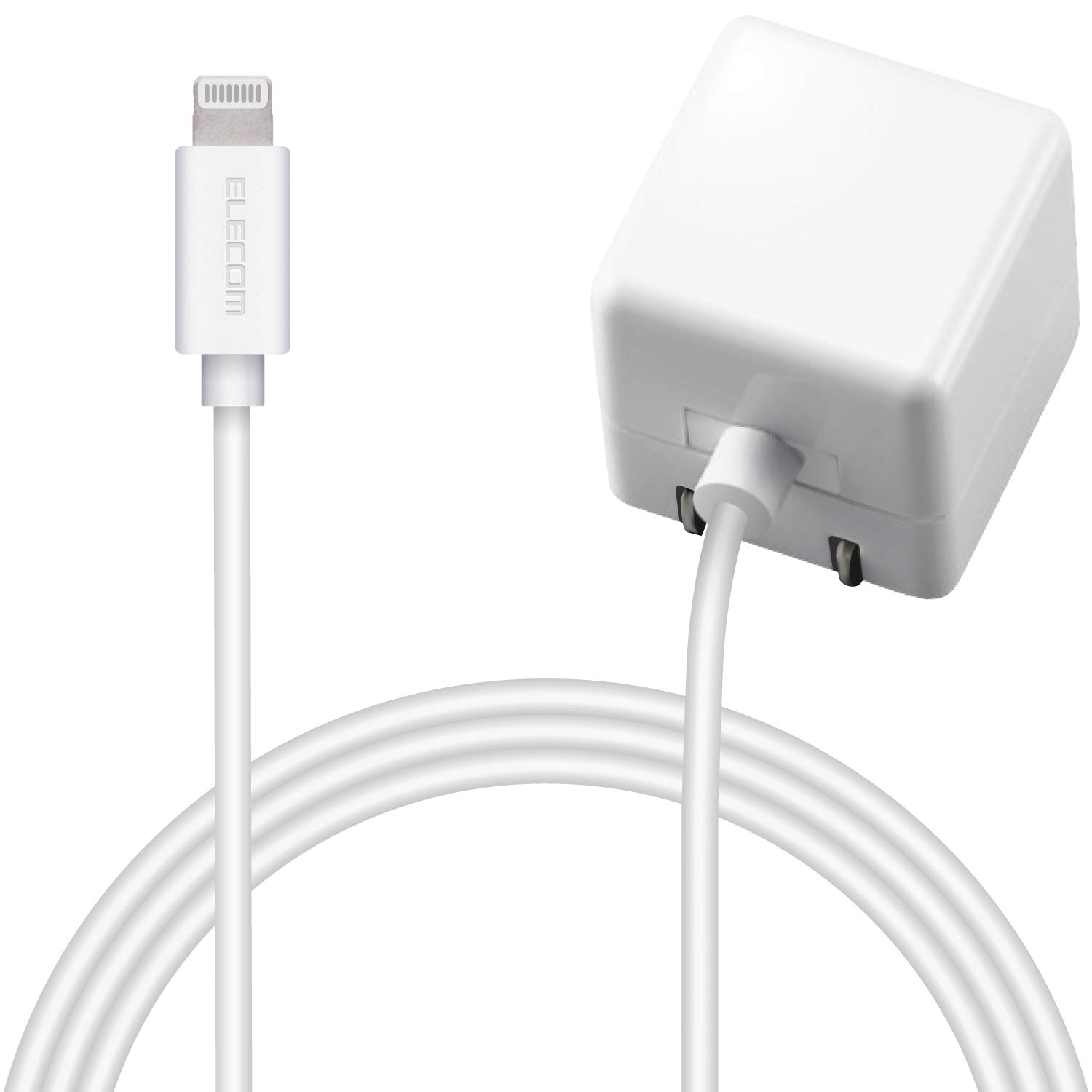 エレコム USB コンセント 充電器 5W Lightningケーブル 1.0m iPhone (iPhone13シリーズ対応) 対応 ホワイト MPA-ACL01WH