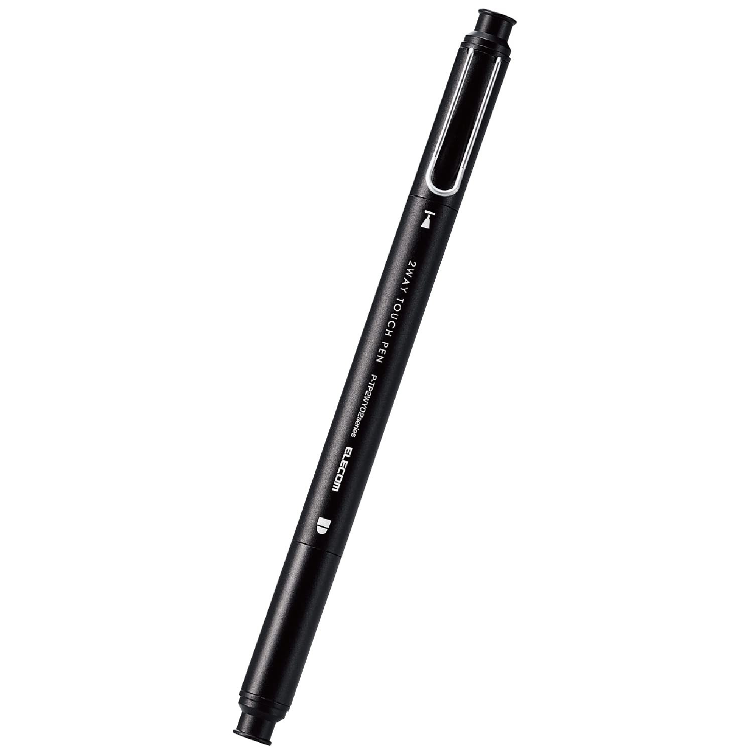 エレコム タッチペン スタイラスペン 2Way [導電繊維タイプ+ディスクタイプ] iPad/iPhone/Android スマホ・タブレット各種対応 ブラック P-TP2WY02SBK