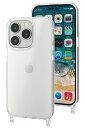 エレコム iPhone 14 Pro 用 ケース スマホショルダーストラップ用ホール付き TPU 耐衝撃 エアークッション 半透明 指紋防止 ワイヤレス充電対応 別売りのストラップと組み合わせて、好みのスタイルに シルキークリア PM-A22CHVCKSHMC