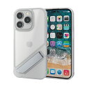 エレコム iPhone 14 Pro ケース カバー スタンド付き 縦置き・横置き マット加工 指紋防止 半透明 耐衝撃 衝撃吸収 シルキークリア PM-A22CHVST1MCR