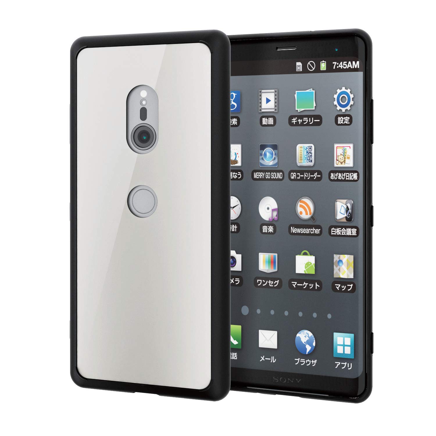 エレコム Xperia XZ3 ケース SO-01L SOV39 GRAN GLASS 高硬度9H 艶やかで触り心地の良いガラスが 本体を美しく守る ホワイト PM-XZ3HVCG3WH